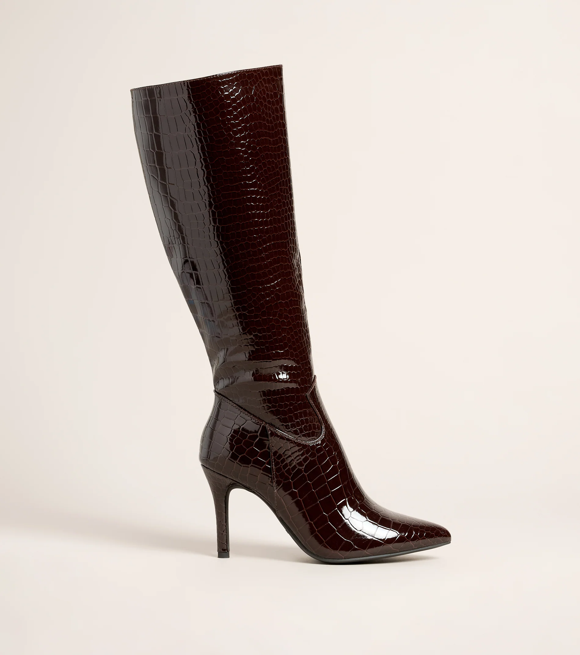 Sharp Instinct Knee High Stiletto Boots