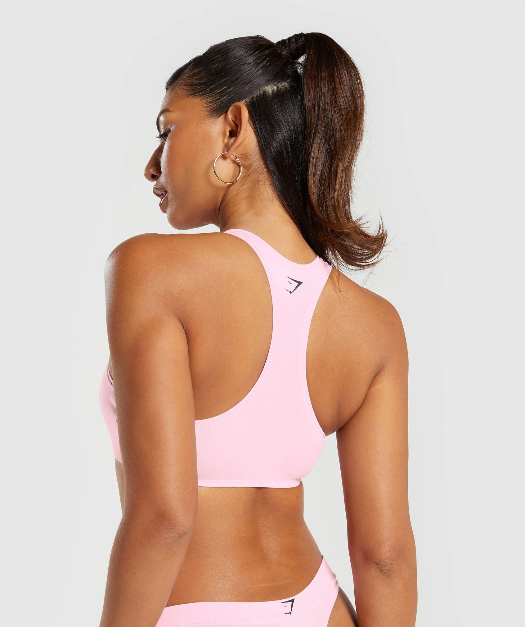 Cotton Graphic Bralette Dolly Pink