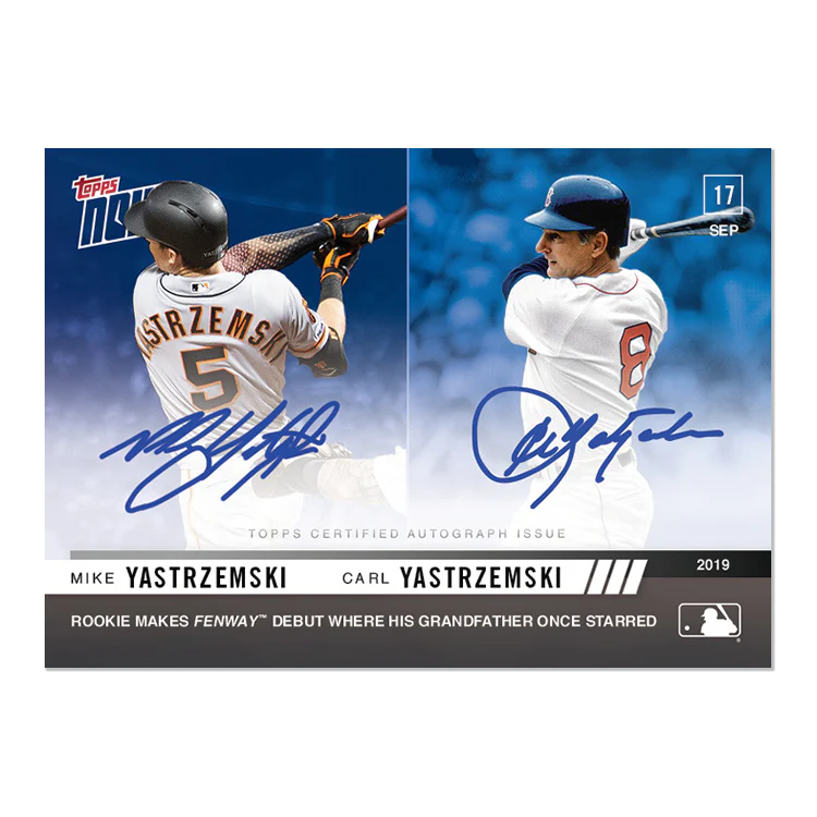 On-Card Auto # to 49 - Yastrzemski/Yastrzemski - MLB TOPPS NOW® Card 855B