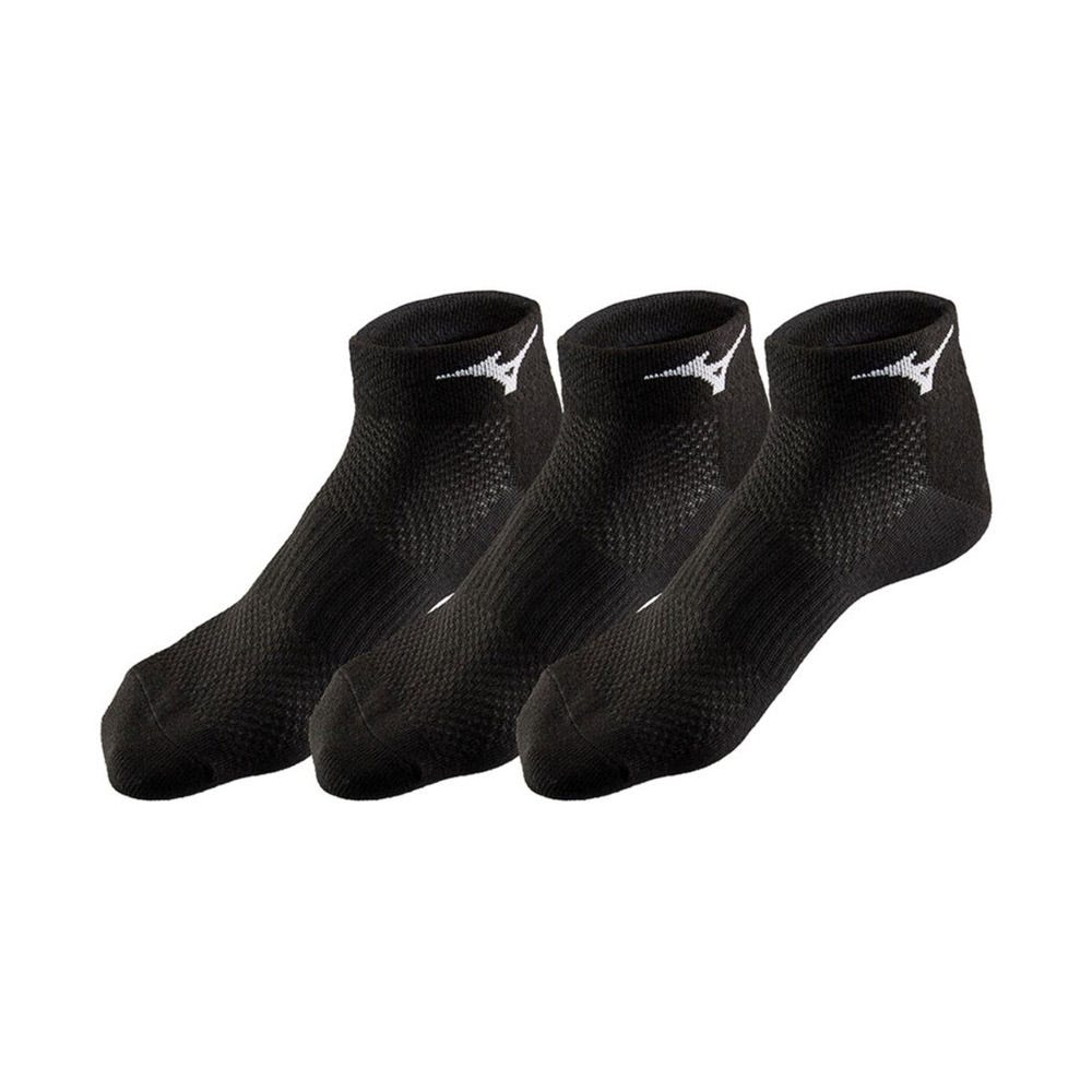 PACK OF 3 PAIRS OF BLACK MIZUNO RUN SOCKS