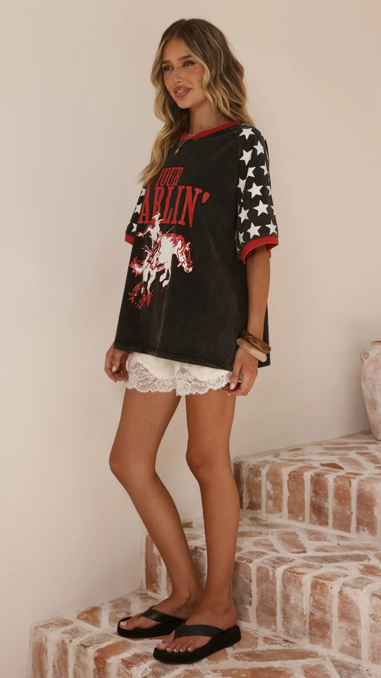 Not Your Darlin Tee - Black/Red