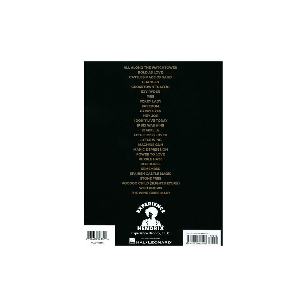 Hal Leonard Jimi Hendrix Bass Tab – Thomann Ireland