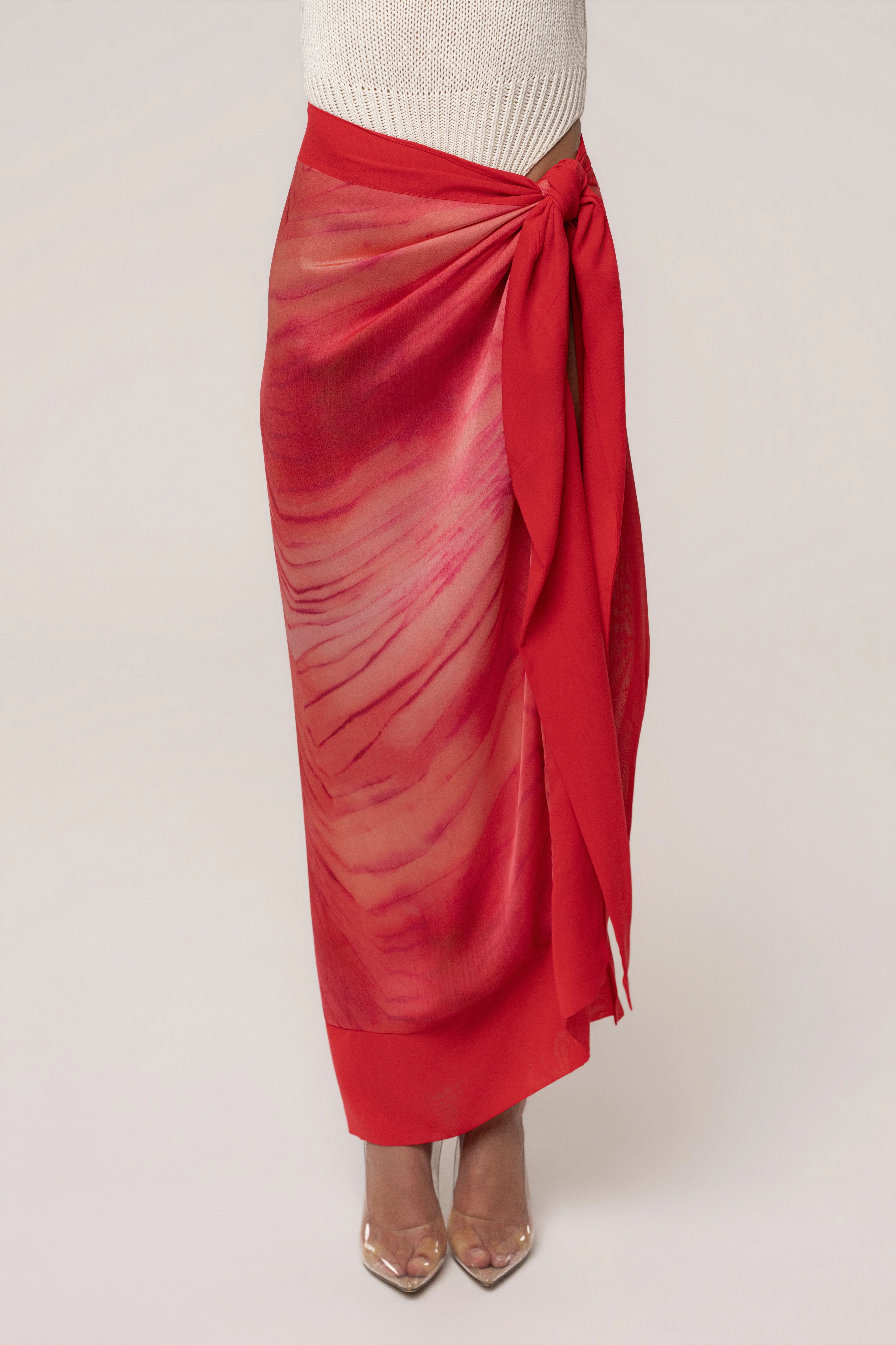Red Bahía Wrap Skirt
