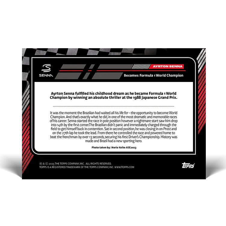 Topps UK - The Story of Senna - Card #23