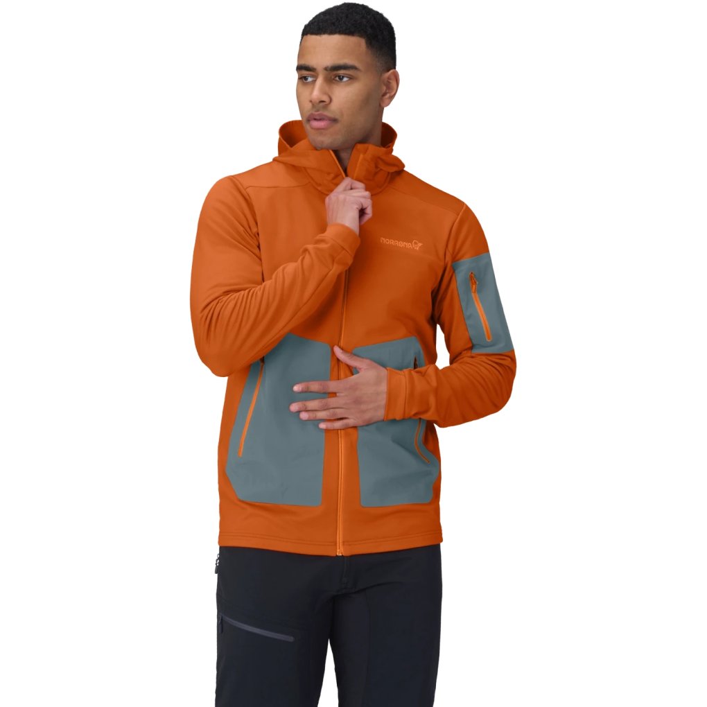 Norrona falketind warm2 stretch Hood Jacket Men - Gold Flame