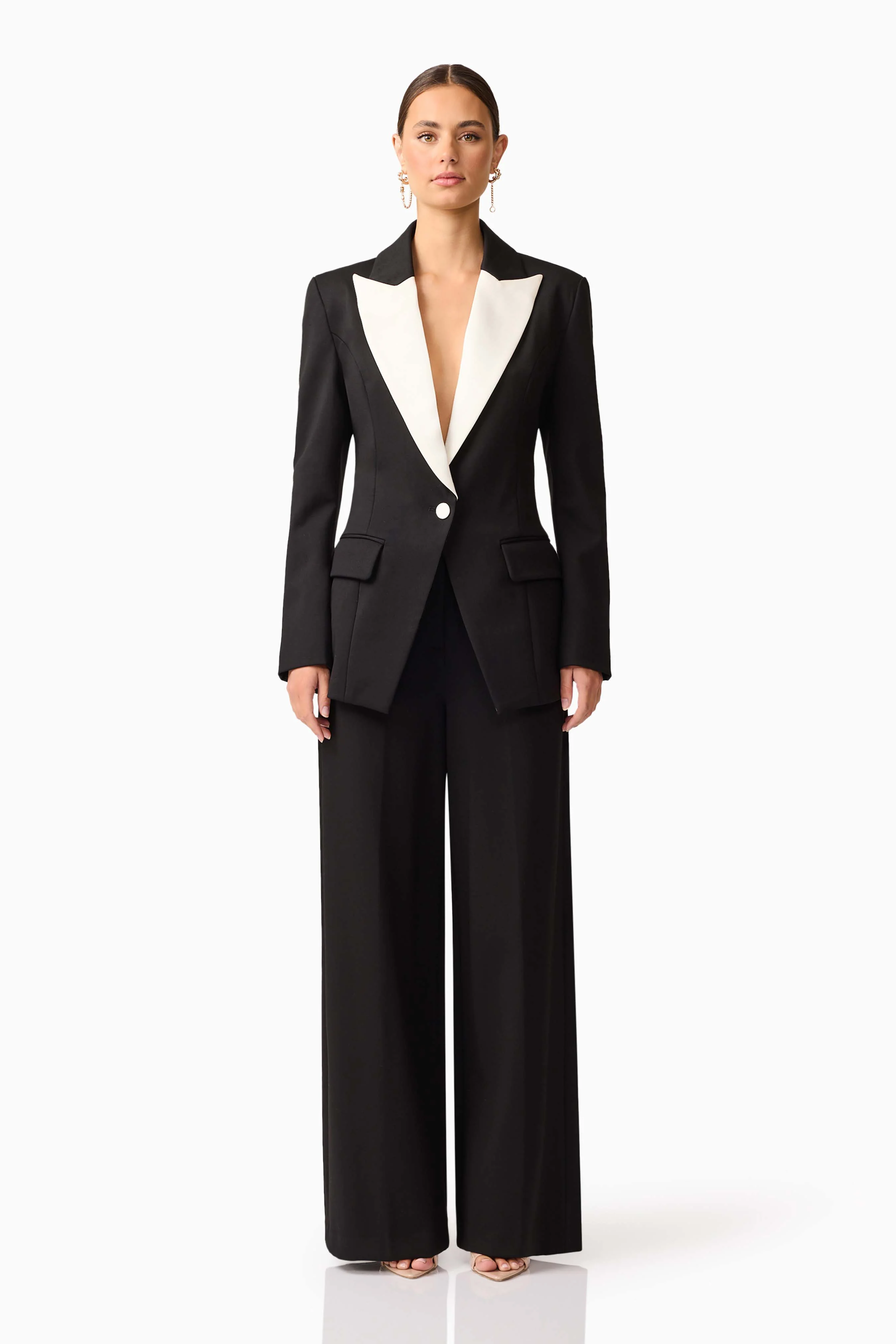 Leonie Wide Leg Pants In Black