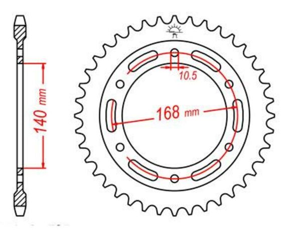 JT. Steel Standard 3 - 525 SprocketRef: Jtc00233A / 1075508002