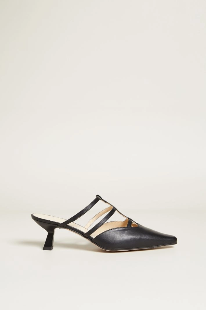 Slingbacks with heels - BLACK