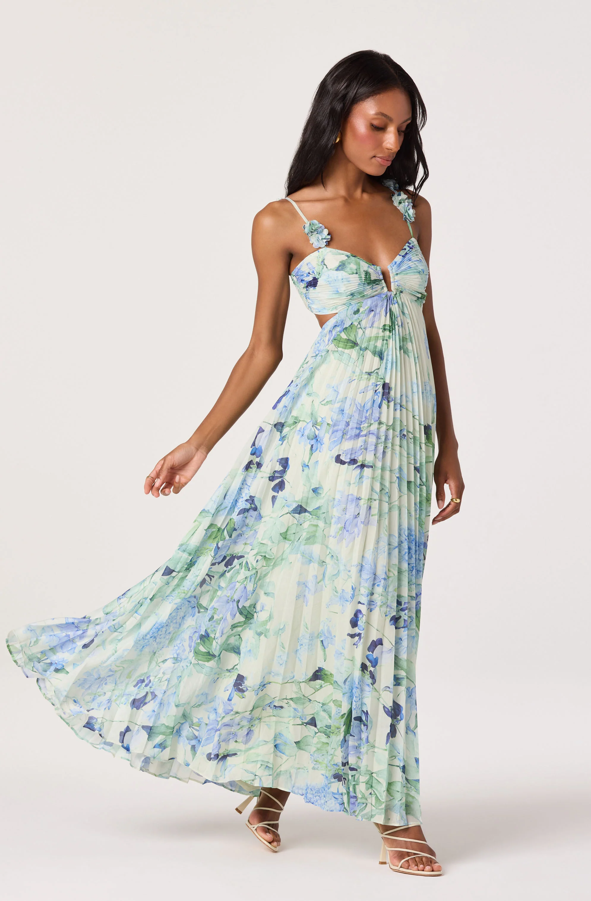Emese Floral Cutout Maxi Dress