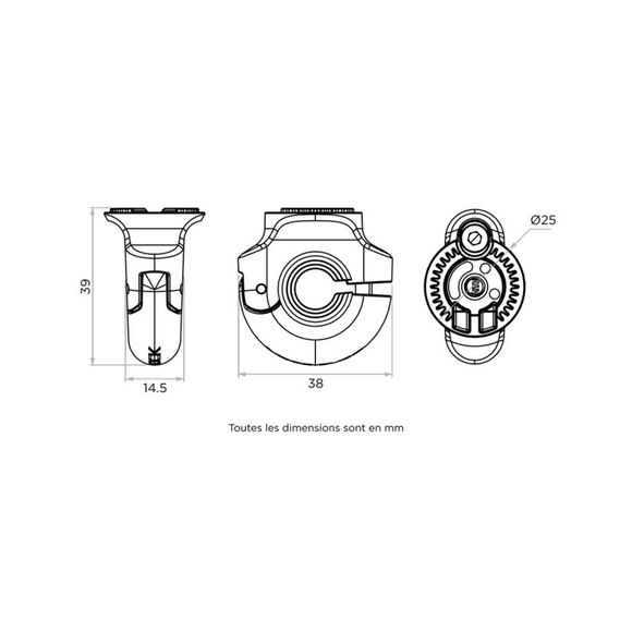 Smartphone holder Quad Lock QLP-360 Base Small (retro) v2 Universal - BlackRef: QDL0143 / 1118127