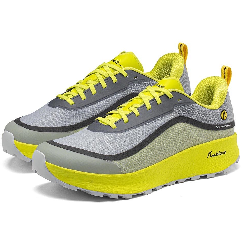 Joe Nimble Trail Addict Flow+ Trail Running Shoes Men - Yellow-Grey