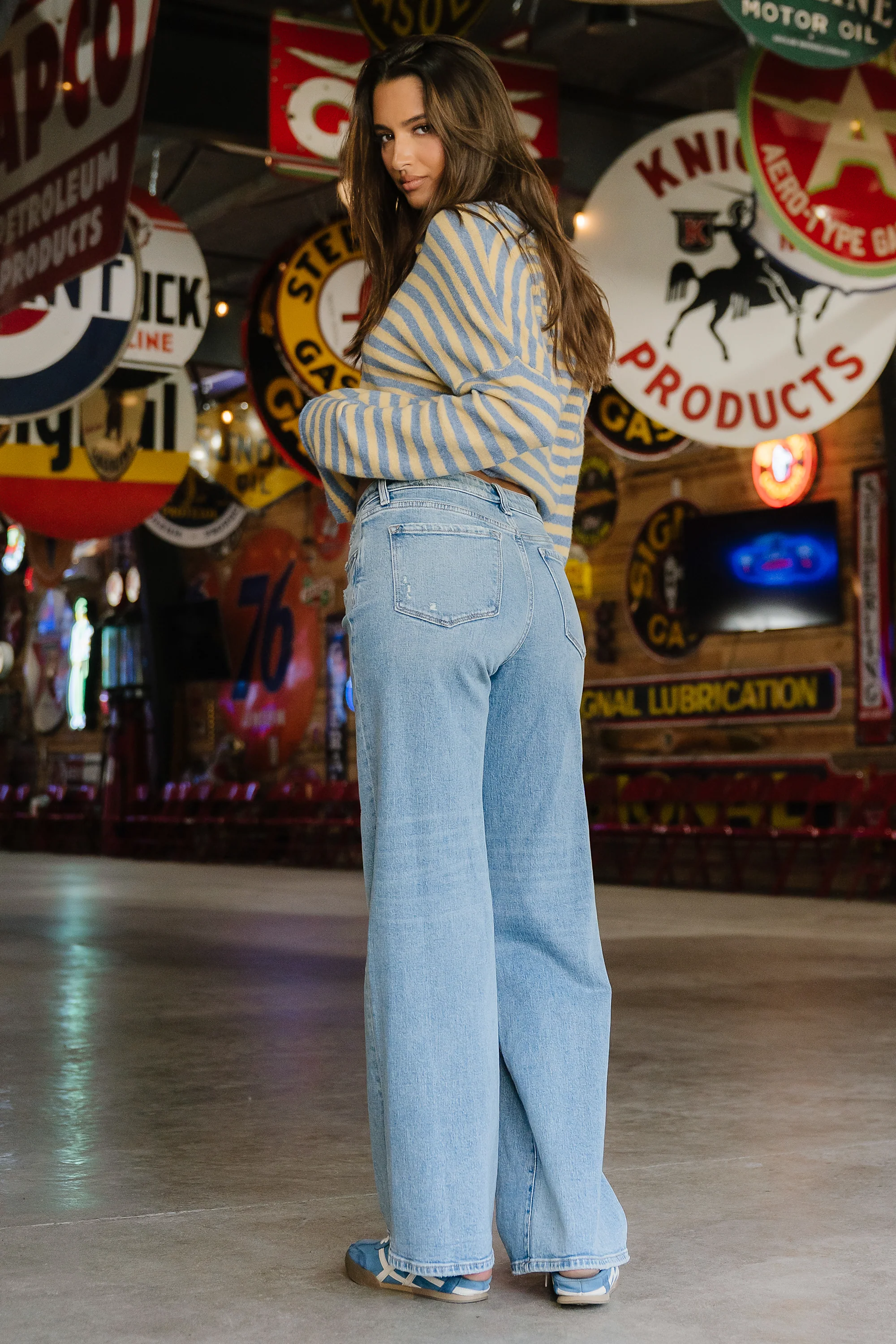 Aubryn Low Rise Wide Leg Jeans