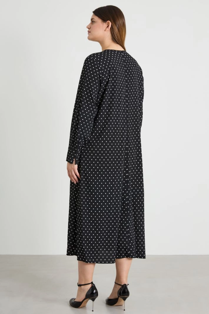 Abito in crepe de chine - BLACK