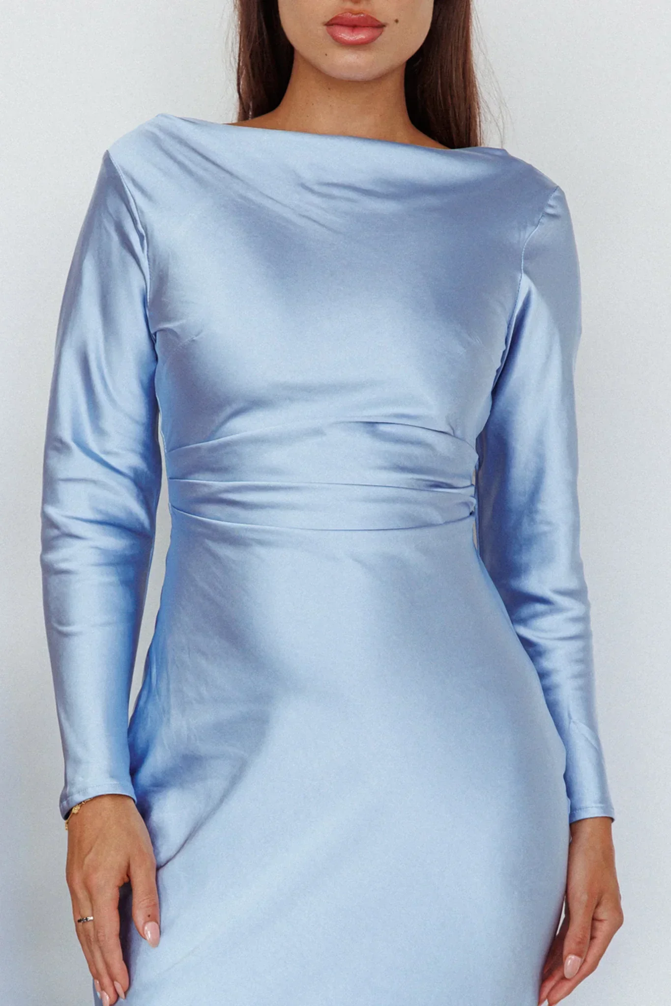 Loveland Cowl Back Midi Dress Ice