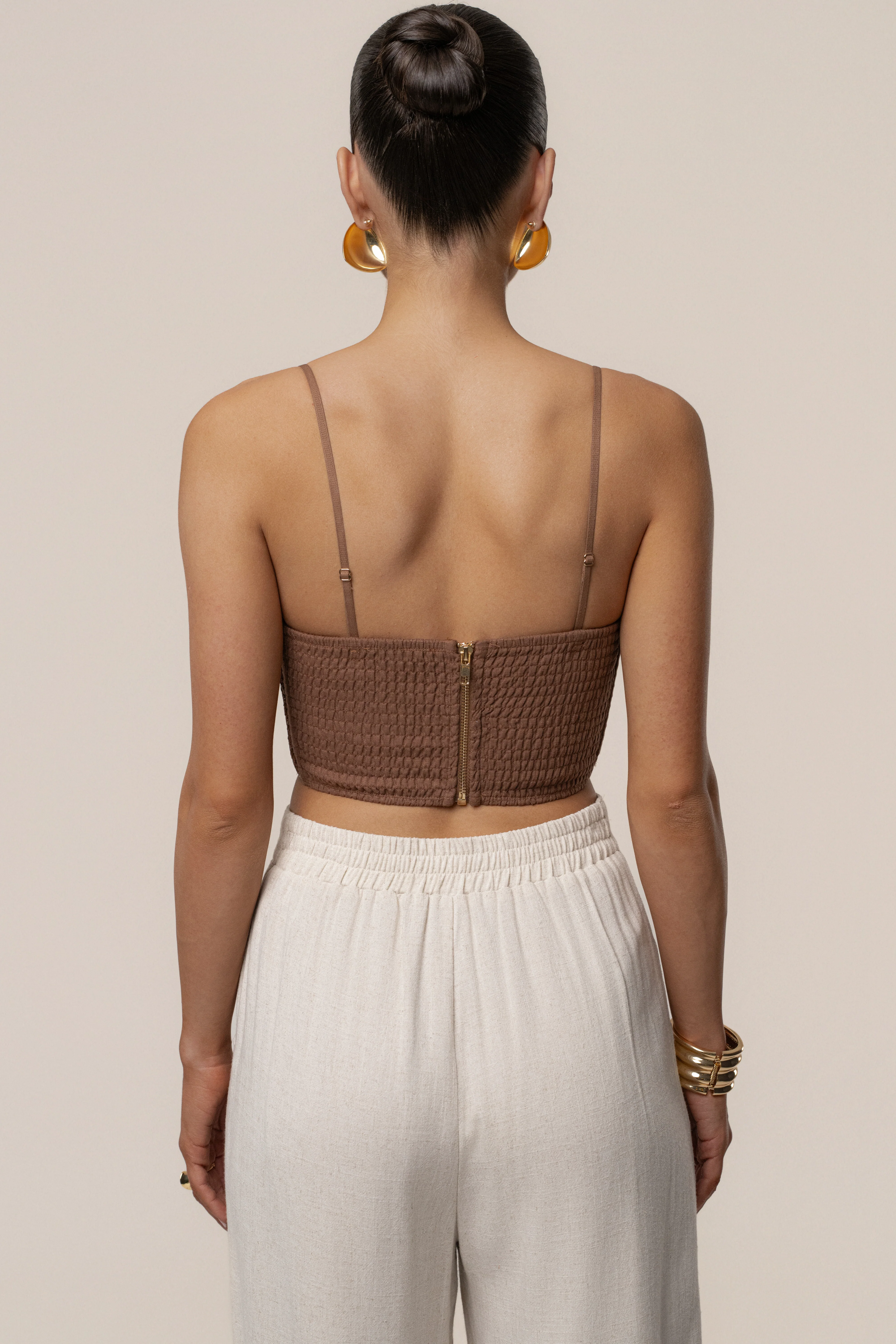 Brown Sail Away Texture Bustier