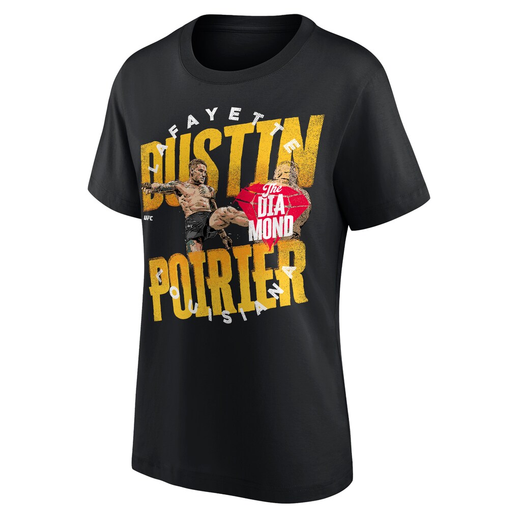 UFC Dustin Poirier Lafayette Louisiana T-Shirt - Black - Womens