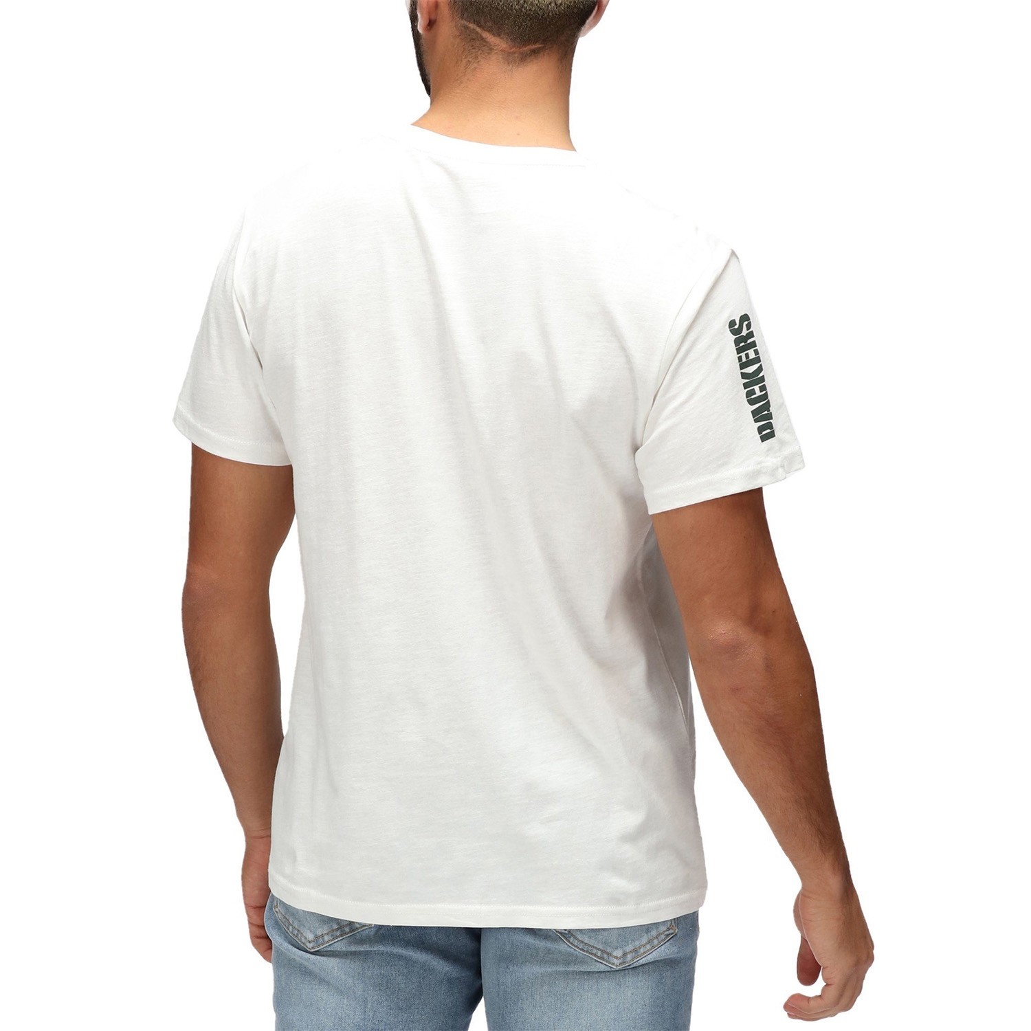 Green Bay Packers Recovered Ecru Slub NFL T-Shirt Cream