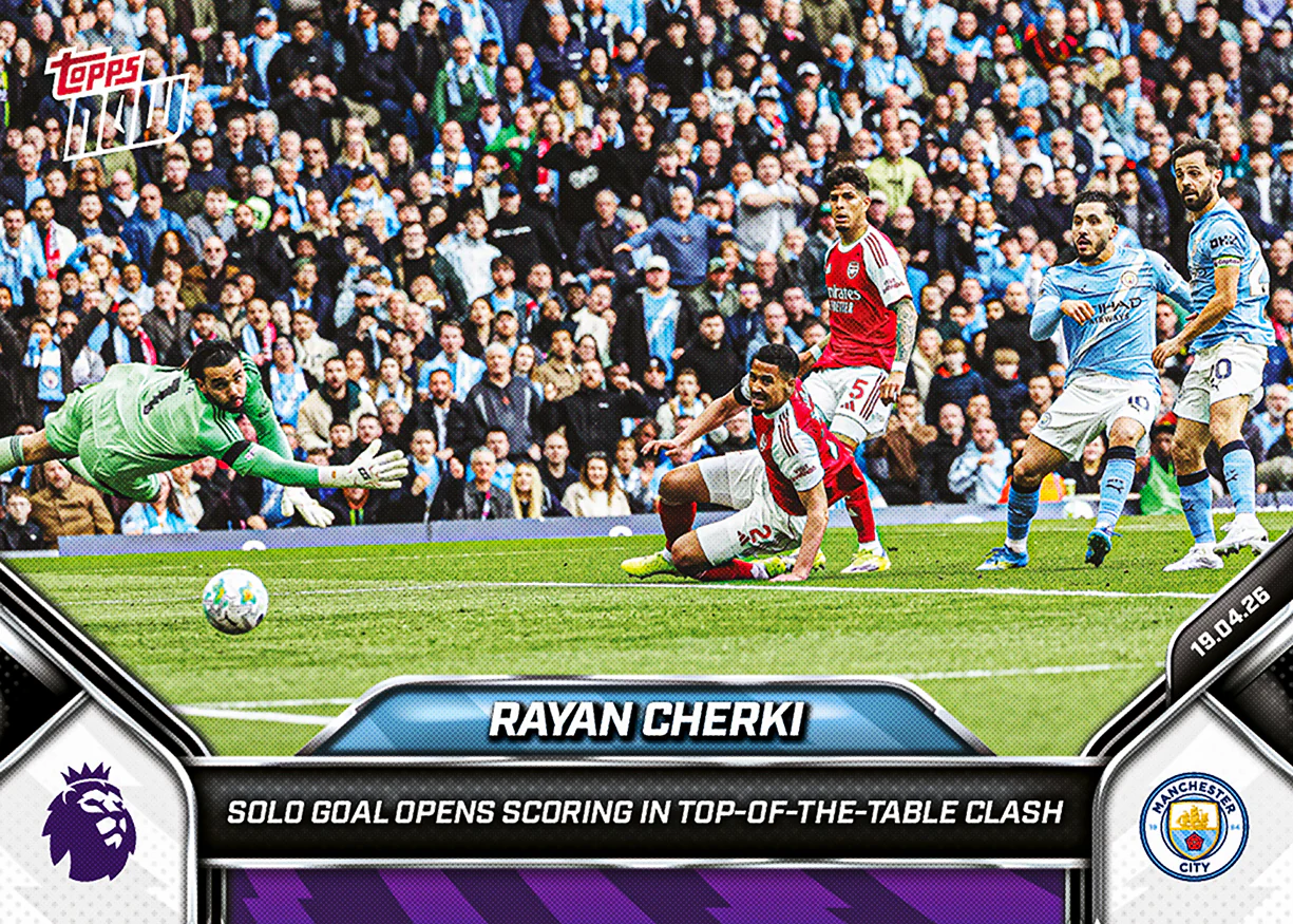 Rayan Cherki - 2025-26 Premier League Topps NOW® - Card 177 - PR: 928