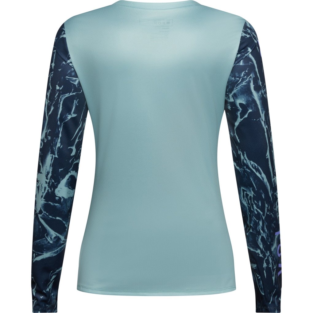FOX Ranger Longsleeve MTB Jersey Women - Image Print - arctic blue