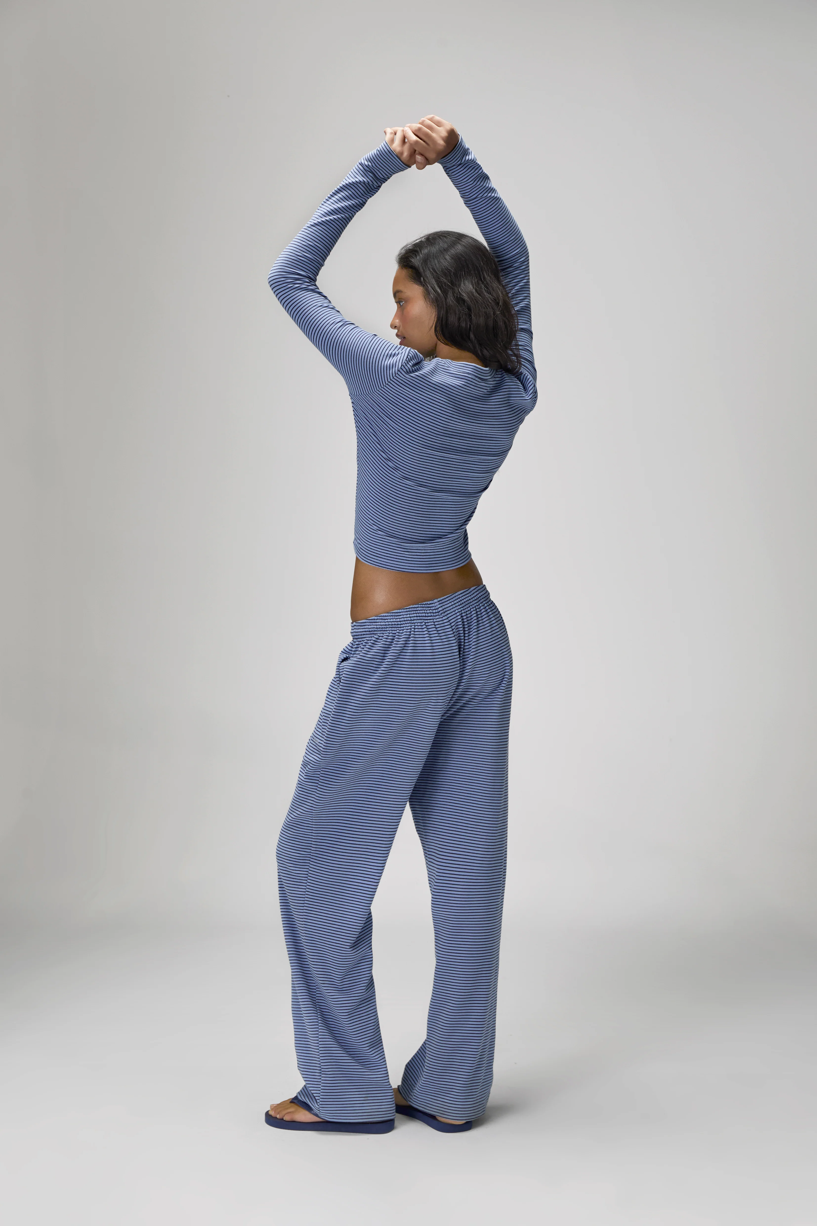 Wilbur Soft Wide Leg Pants in Blue