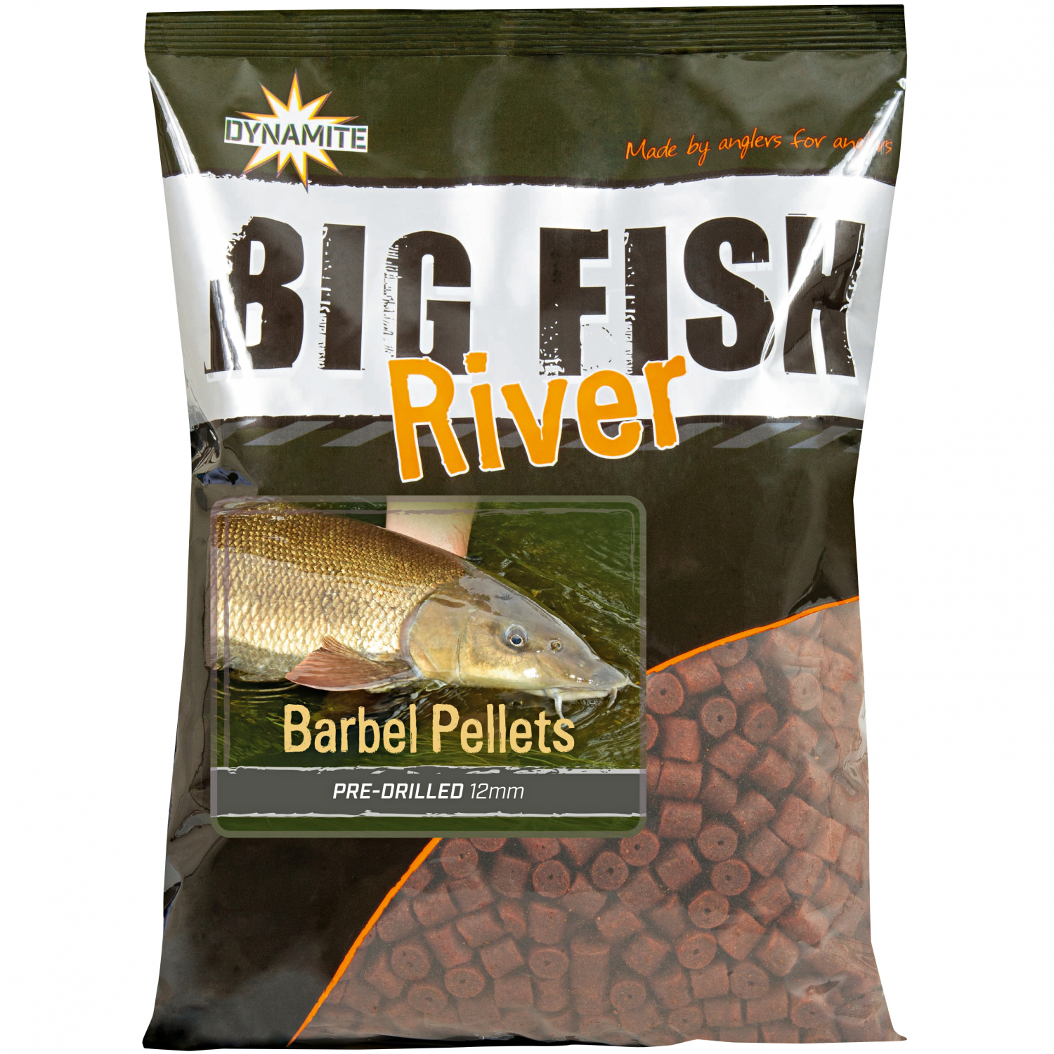 Dynamite Big Fish River Barbel Pellets Pre-Drilled