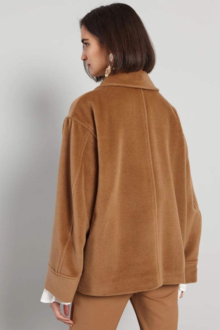 Beaver pea coat - CAMEL