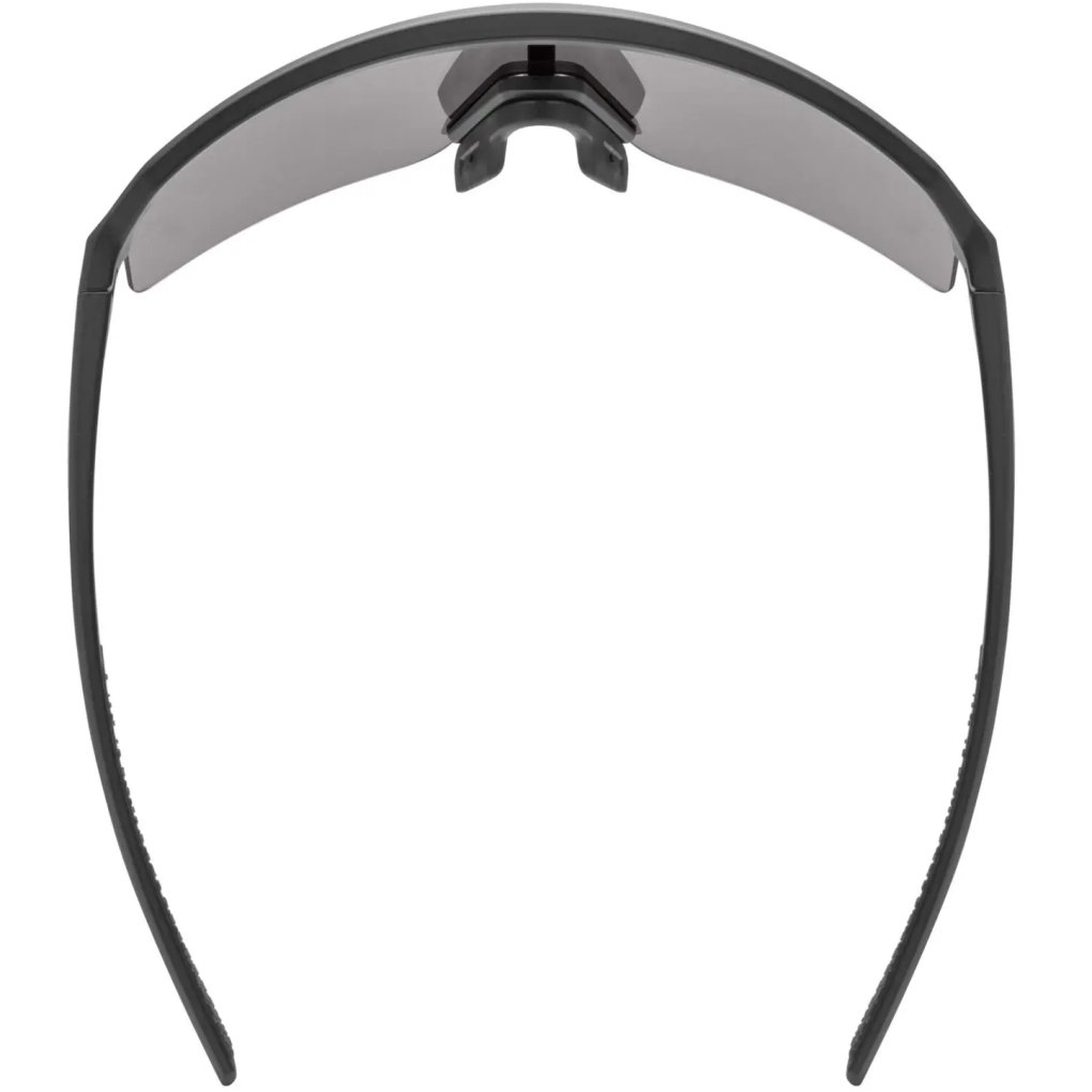 Uvex ramp Cycling Glasses - black matt/mirror blue