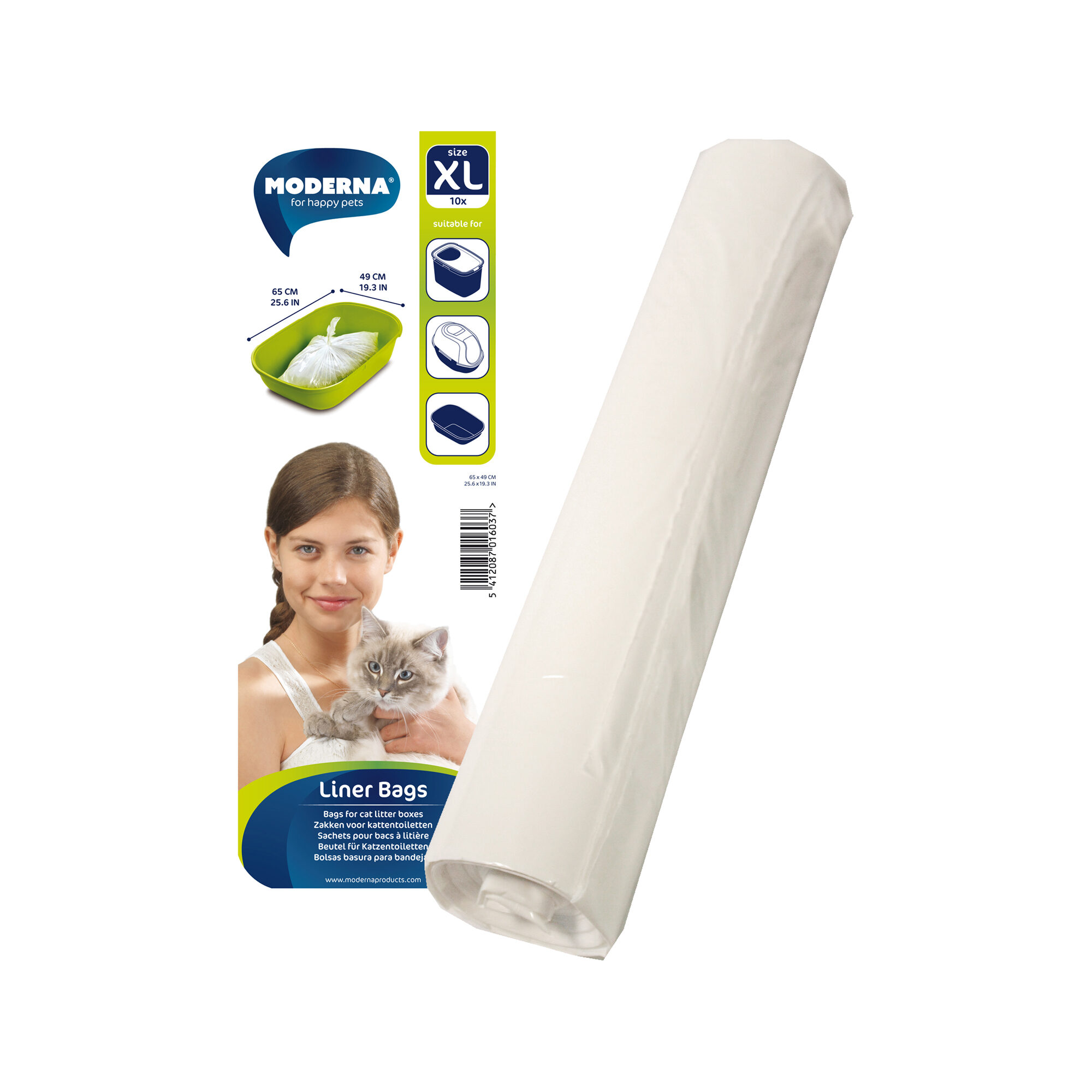 Moderna Cat Litter Bags Top Cat - XL - 65 x 49 cm - 10 pieces