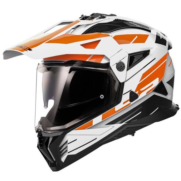 LS2 MX702 PIONEER II NAMIB Full-Face Helmet - White / OrangeRef: LS0897