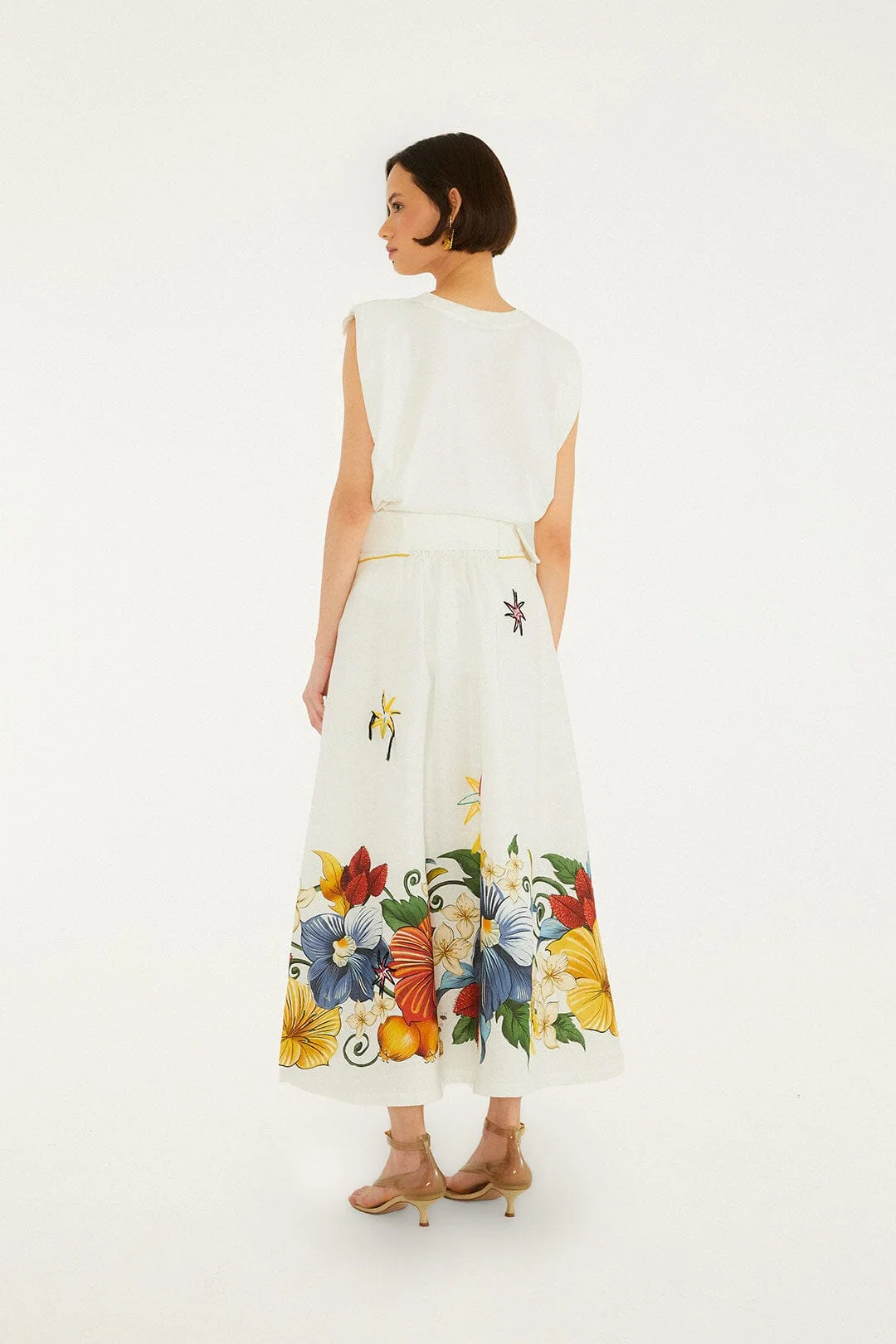 Off-White Tropi Embroidered Maxi Skirt