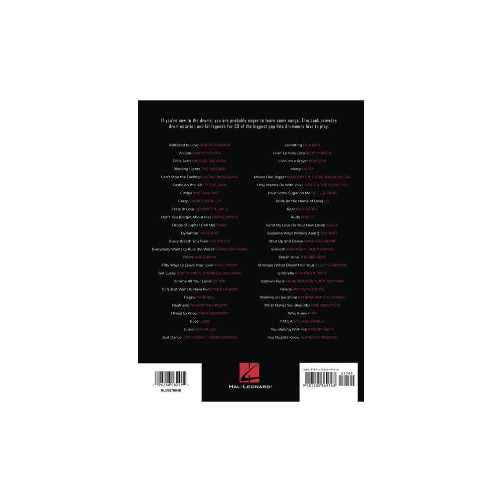 Hal Leonard First 50 Pop Songs Drums – Thomann Ireland