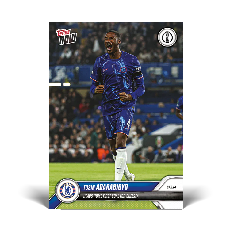 Tosin Adarabioyo - Heads home first goal for Chelsea - 24/25 UECL Topps NOW® Card 2