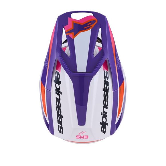 Casque cross Alpinestars S-M3 HEAT 2026 - Blanc / VioletRef : AP3965