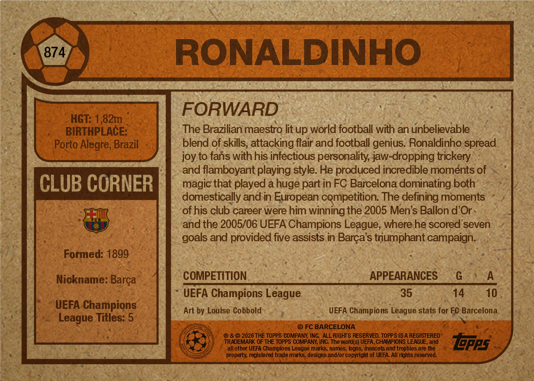 Ronaldinho - UCC Living Set® - Card 874