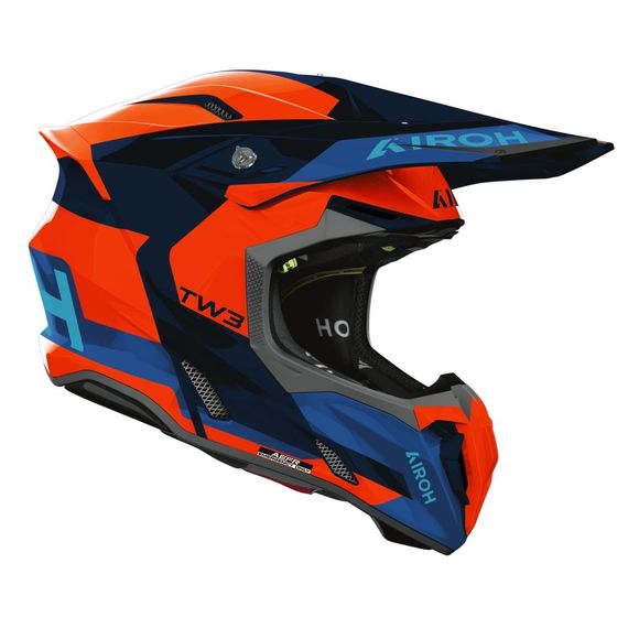 Casque cross Airoh TWIST 3 - FANCY 2026 - Bleu / OrangeRef : AR1534