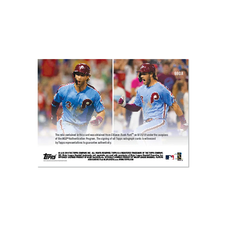 On-Card Auto Relic # to 99 - Bryce Harper - MLB TOPPS NOW® Card 690A