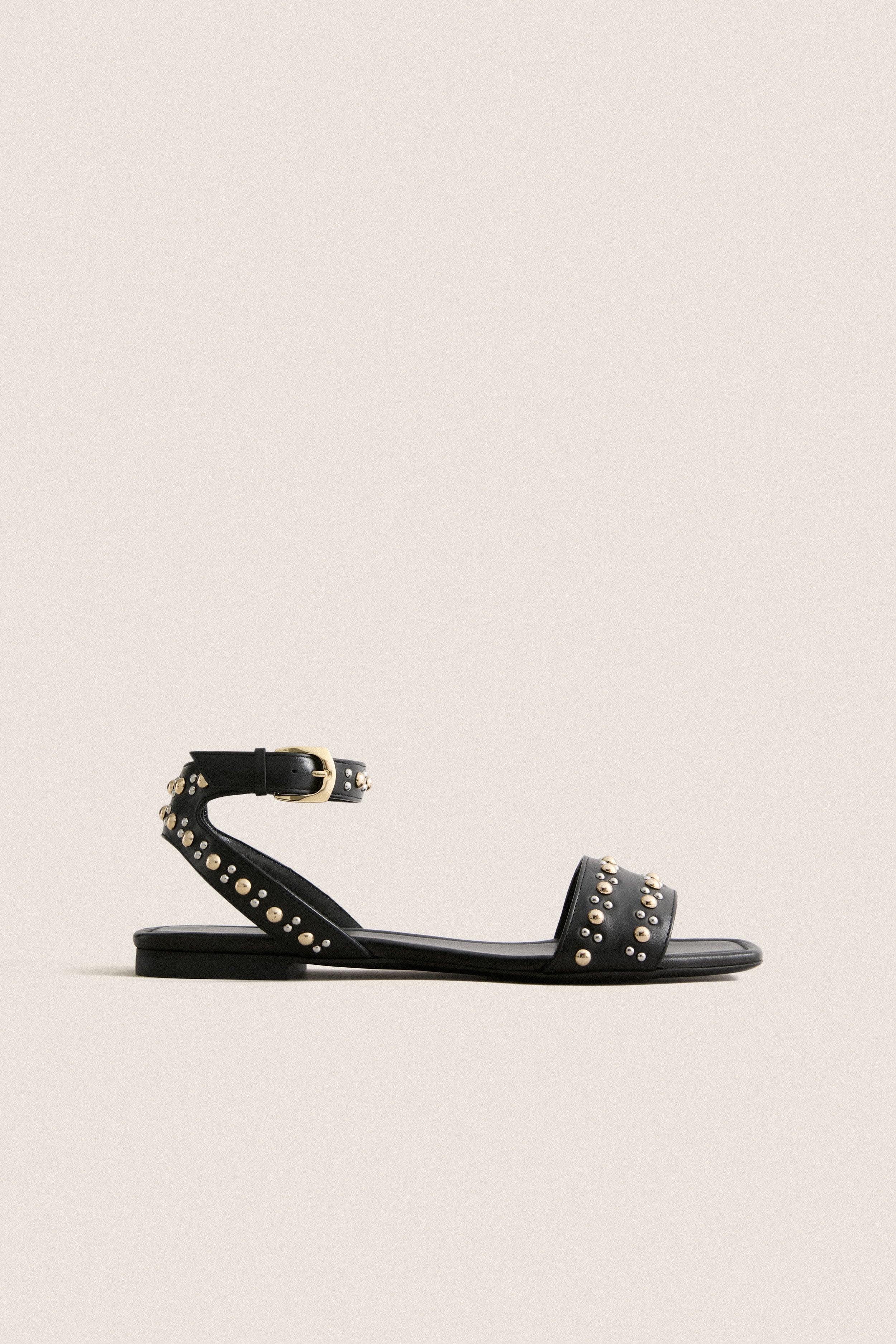 Black Leather Perry Sandals