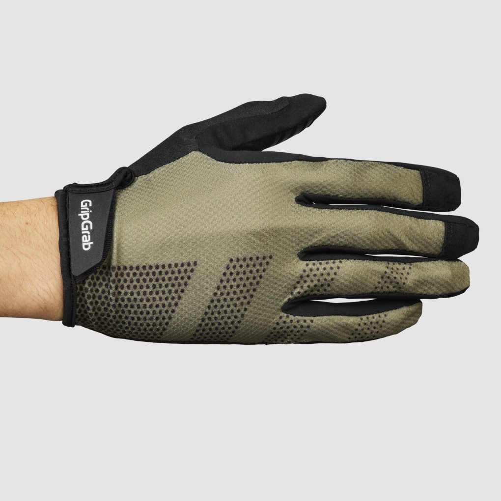 GripGrab RIDE RC Lite Padded Full Finger Gloves - Olive Green