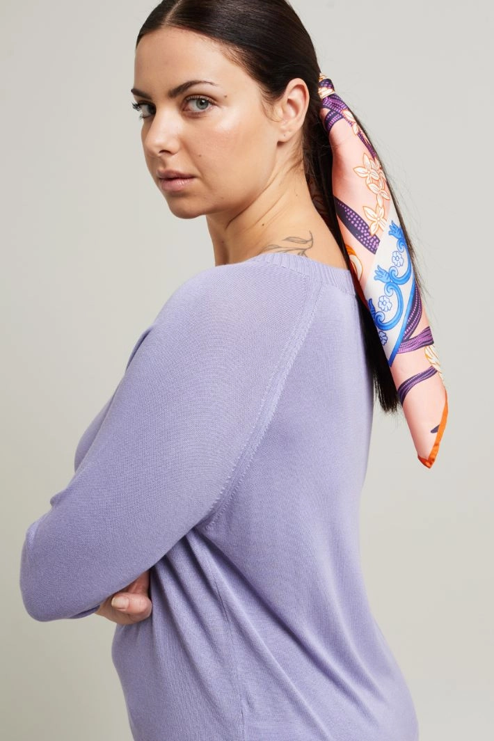 Silk foulard - PINK VIOLET