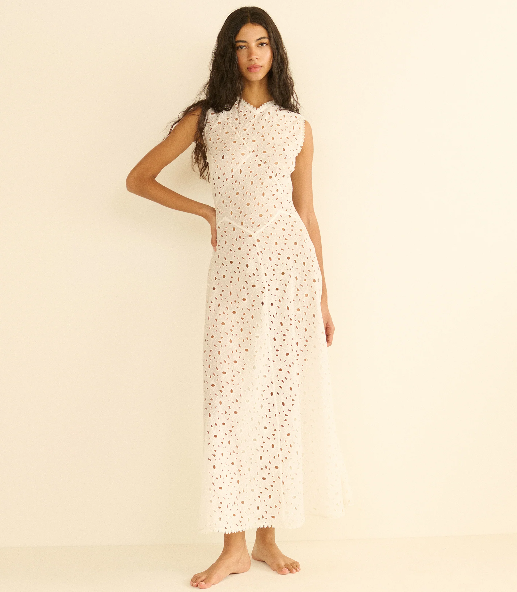 Adelana Midi Dress - Salt