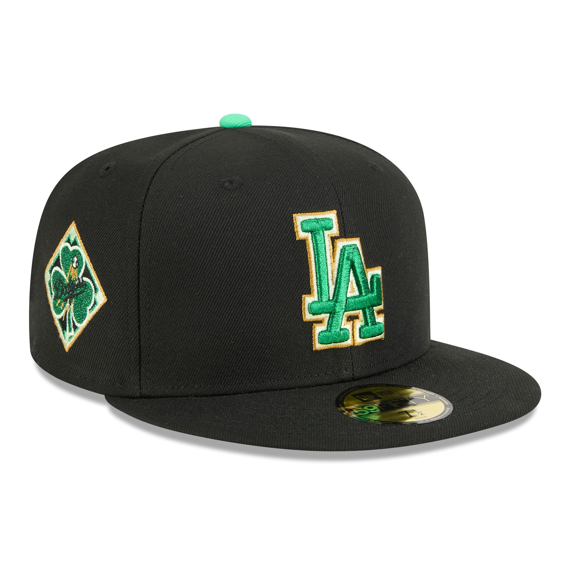 Los Angeles Dodgers 2026 St. Patrick's Day MLB Authentic 59FIFTY Cap Black