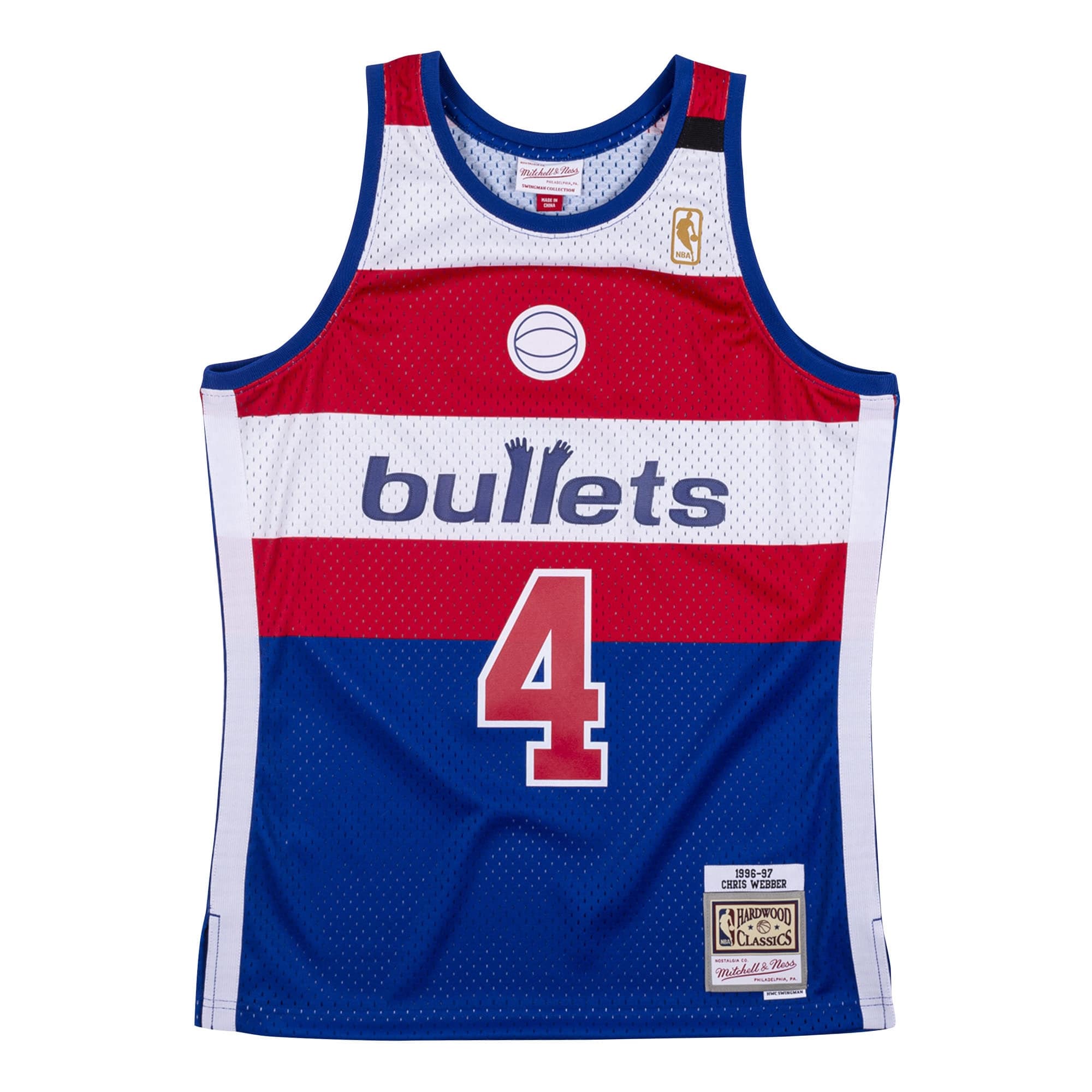 Chris Webber #4 Washington Bullets 1996-97 Mitchell & Ness Swingman NBA Jersey