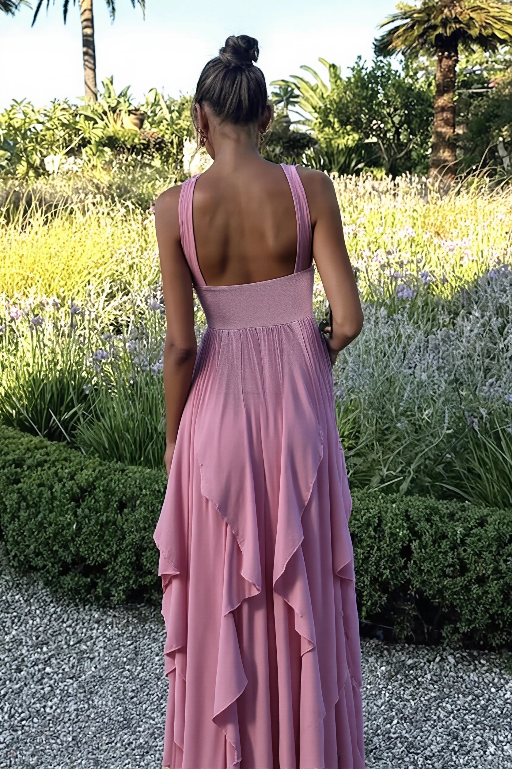 Elegant Backless Party Maxi Dress