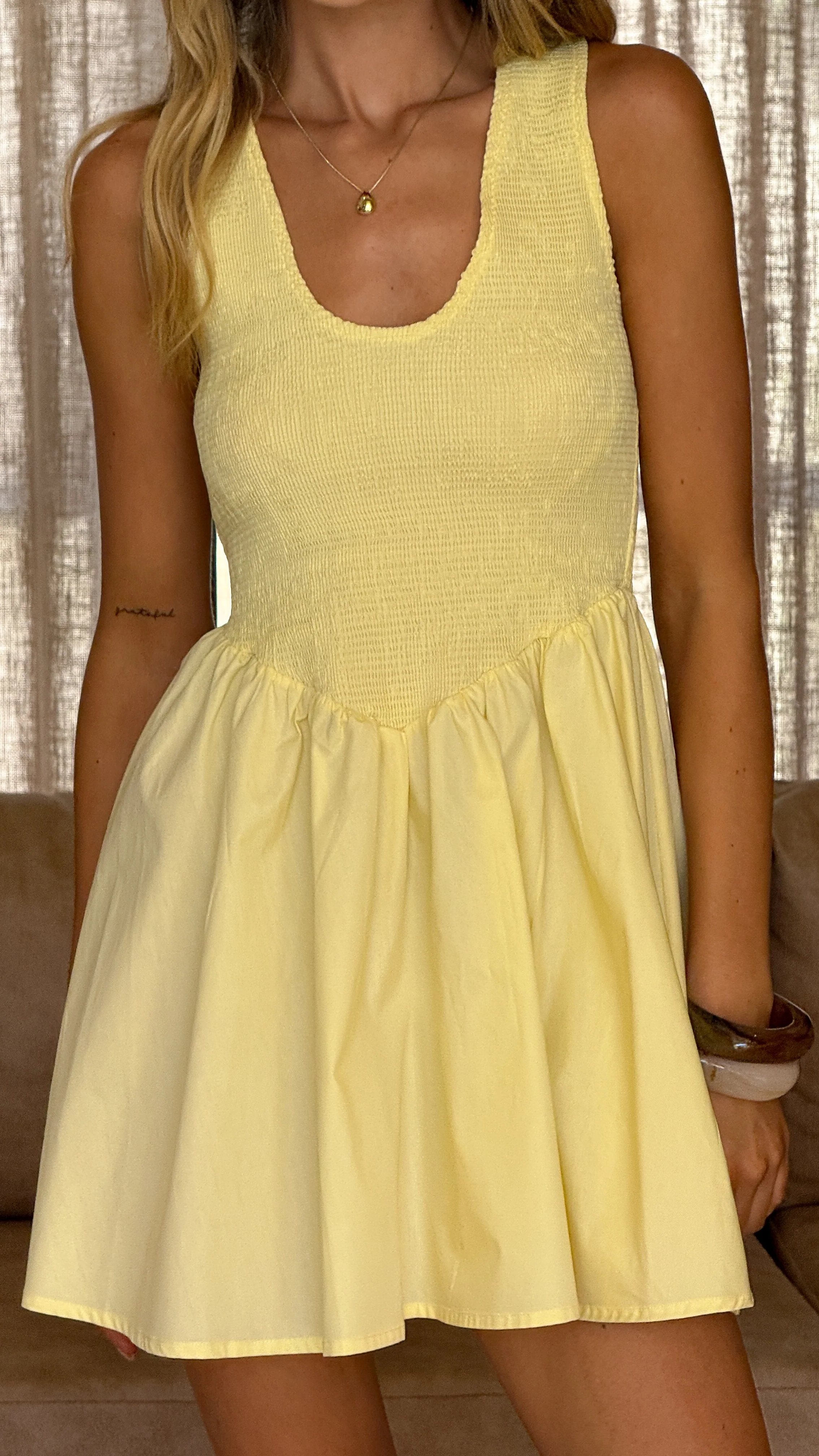 Amira Mini Dress - Yellow