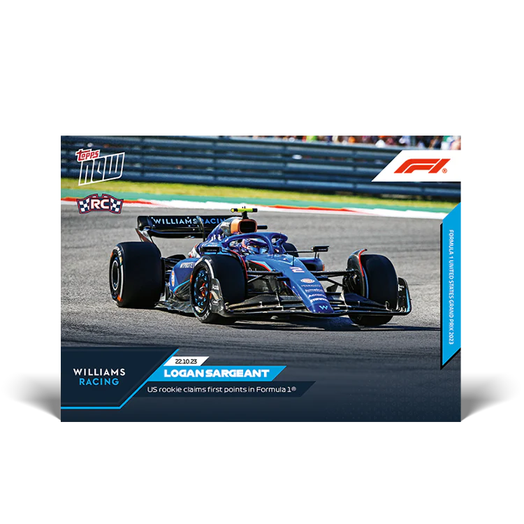 Topps UK - Logan Sargeant - US rookie claims first points in Formula 1® - F1 TOPPS NOW® Card #61