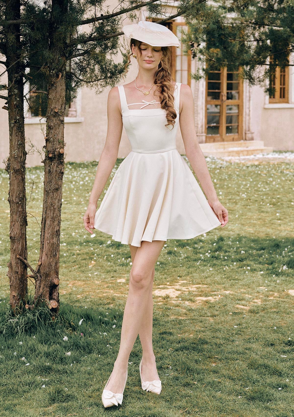 Beyond Campus White Dress(Short)