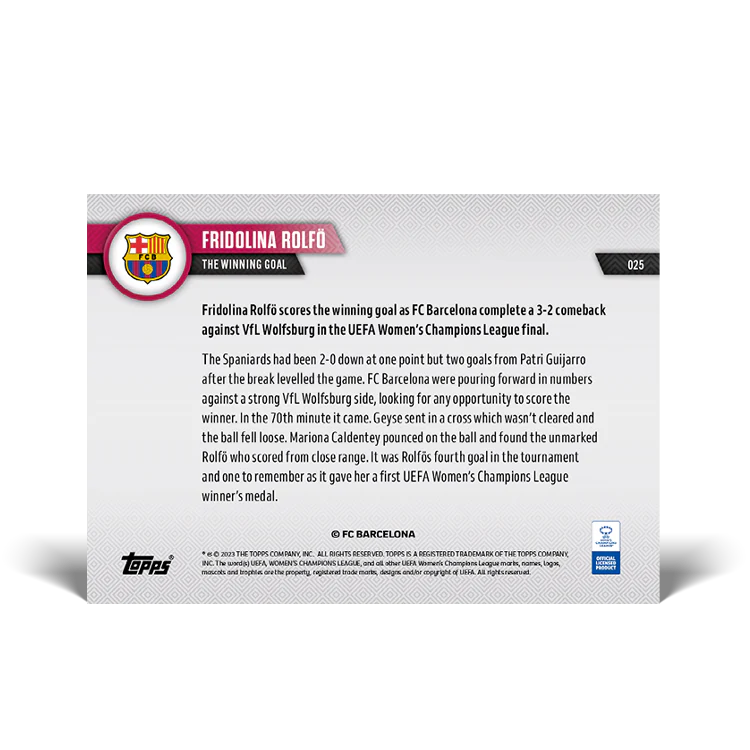 Topps UK - The Winning Goal - UWCL TOPPS NOW® Card #25