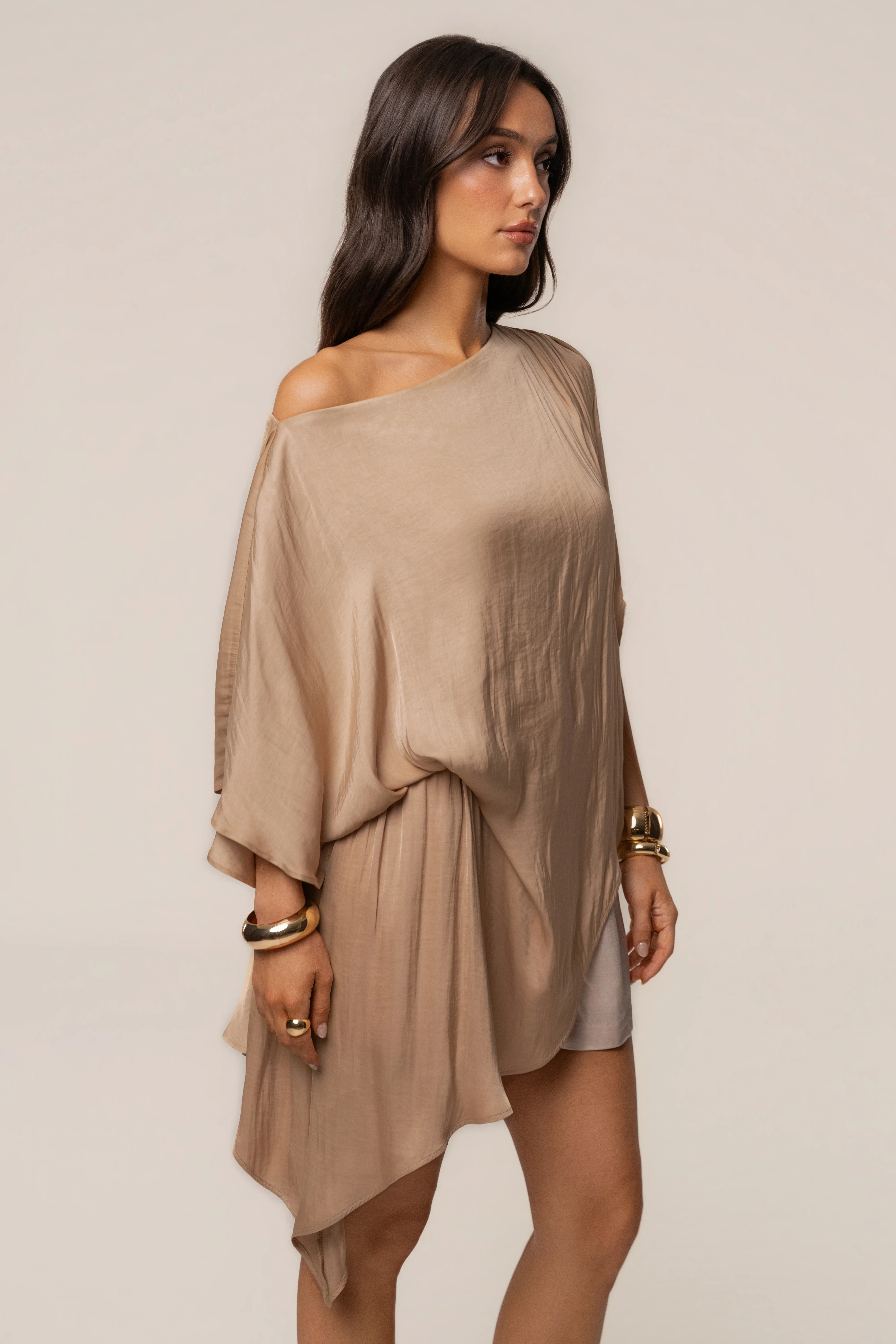 Tan Brisa Drape Top