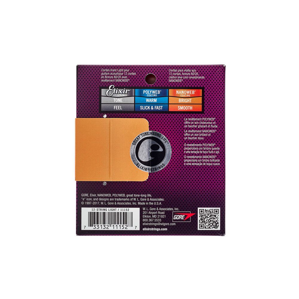 Elixir Nanoweb Light 12 Str. Acoustic – Thomann Ireland