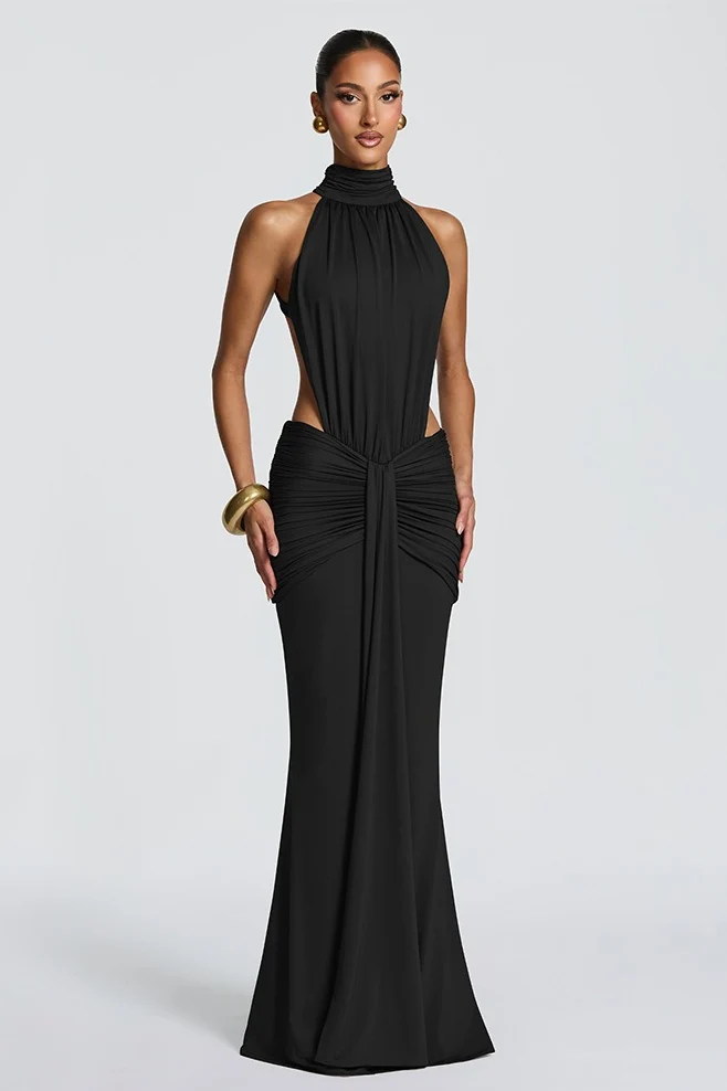 Sophisticated Backless Mermaid Fit Maxi Dress